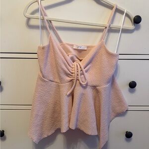 Chic Blush Camisole with Front Tie